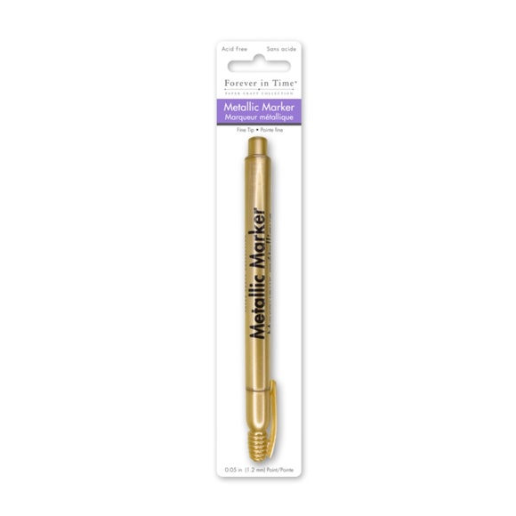 Gold Metallic Permanent Marker 1.2 mm, 0.05"
Fine Tip - Picture 3 of 6